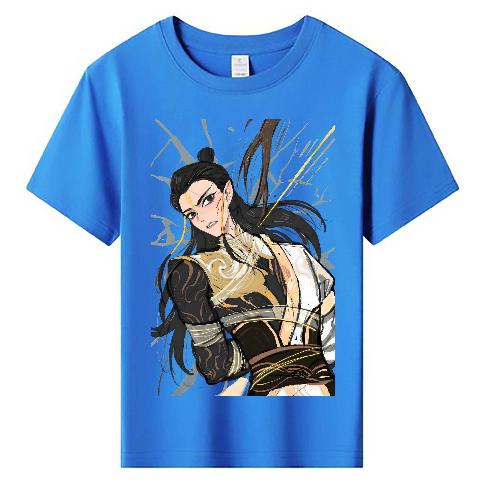 （画像用） Ne Zha 2 ナタ 魔童の大暴れ 綿100％キッズTシャツ（フロントプリント）